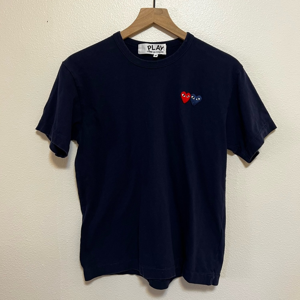 Comme Des Garçons Play | Twin Hearts Slim Fit Jersey T-Shirt